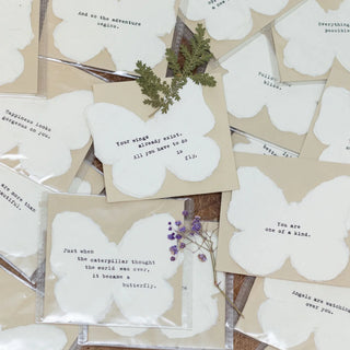 Butterfly & Heart Card w/ Saying + Envelope