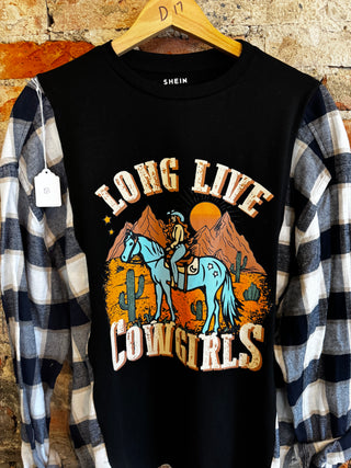 Upcycled Cowgirl Patchwork Tee