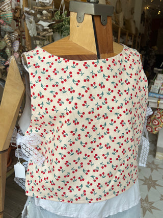 Side Tie Cherry Top - Size Large