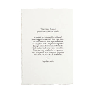 Kantha Heart Cards