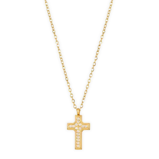 Wyatt Mini Cross Pendant Necklace (Wyatt-Mini-Cross-Pendant-Necklace)