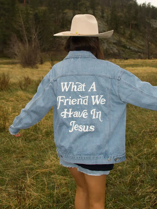 What A Friend in Jesus Denim Jacket