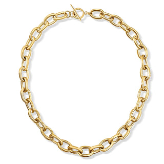 Allegra Chunky Oval Chain Toggle Necklace