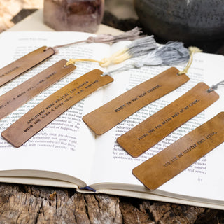 Leather Bookmarks w/ Quote 1st Edition