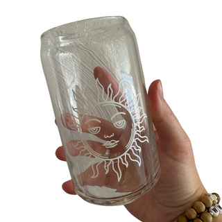 Dishwasher Safe 16 oz glass cup