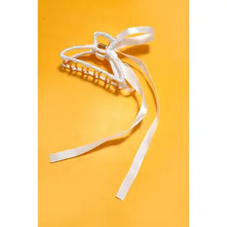 Satin Wrapped Bow Claw Clip