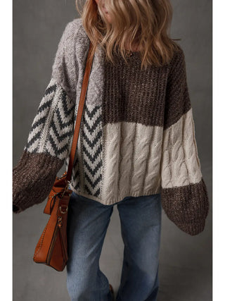 Emmie Color Block Patchwork Sweater