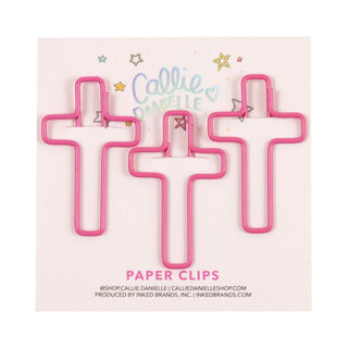 Pink Cross Paperclips