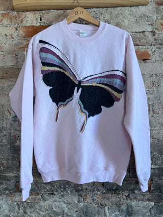 Reverse Applique Butterfly Sweatshirt - Medium
