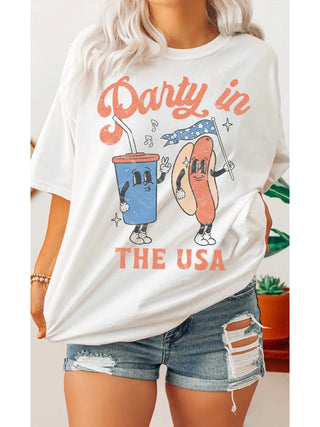 Oversized Party in the USA Shirt