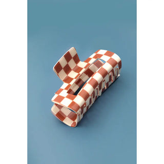 Jumbo Checkered Claw Clip