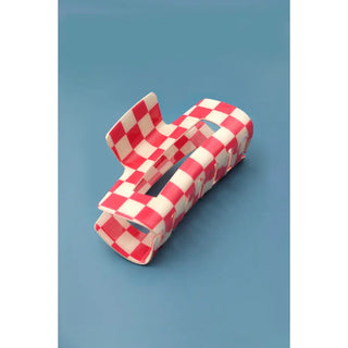 Jumbo Checkered Claw Clip