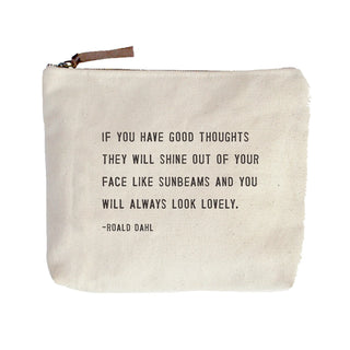 Canvas Zip Bag w/ Quote