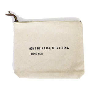 Canvas Zip Bag w/ Quote