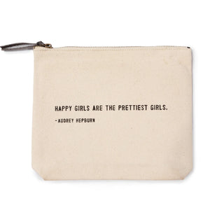 Canvas Zip Bag w/ Quote