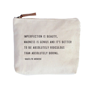 Canvas Zip Bag w/ Quote