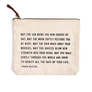 Canvas Zip Bag w/ Quote