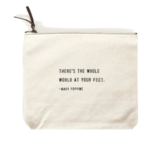 Canvas Zip Bag w/ Quote