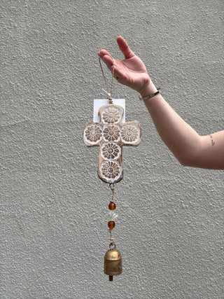 Cross and Bell w/ beads