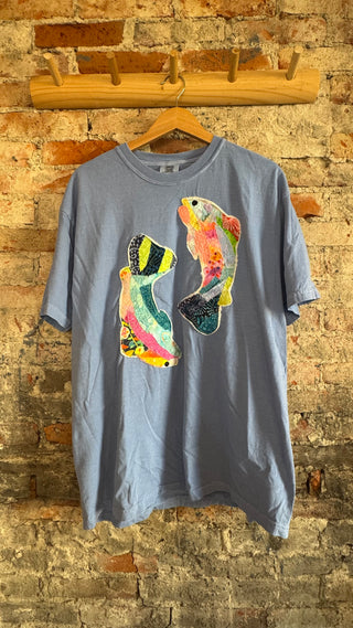 Quilted Fish Tee - XL