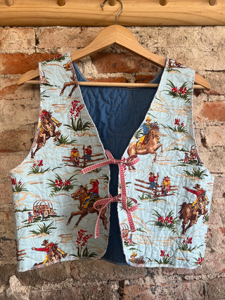 Cowboy Vest Blue Lining - Size S/M