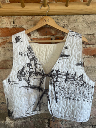 Ivory Cowboy Vest - Size S/M