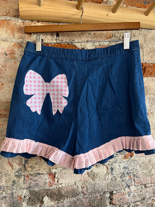 Pink Bow w/ Ruffles - Size Medium