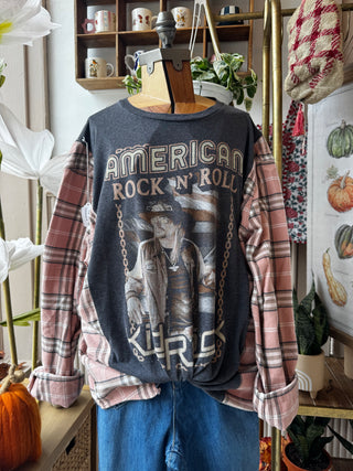 Upcycled Kid Rock Patchwork Tee