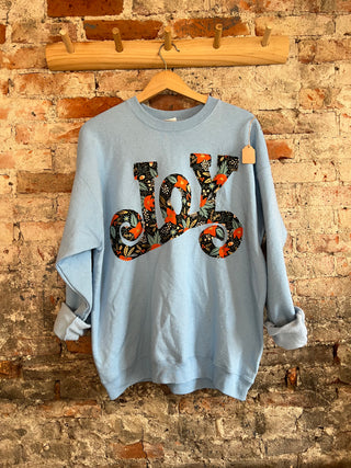Blue "Joy" Crewneck - Size Large