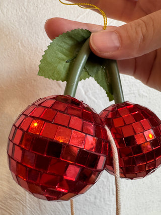 Mosaic Disco Cherries Ornament