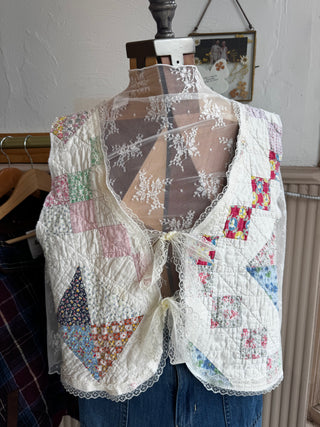 Vintage Quilted Vest - Size Medium