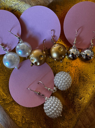 Julie's Handmade Earrings - Gold/Silver/Pearls