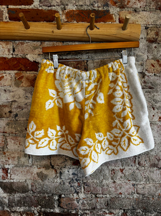 Yellow Upcycled Terry Shorts - Size S/M