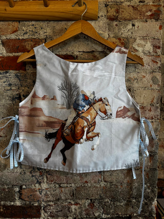 Cowboy Side Tie Top - Small, Medium, Large
