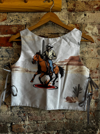 Cowboy Side Tie Top - Small, Medium, Large