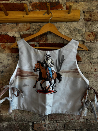 Cowboy Side Tie Top - Small, Medium, Large