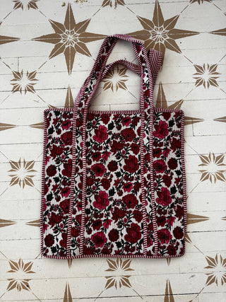 Assorted Cotton Quilted Tote Bag | Travel Bag | Beach Bag
