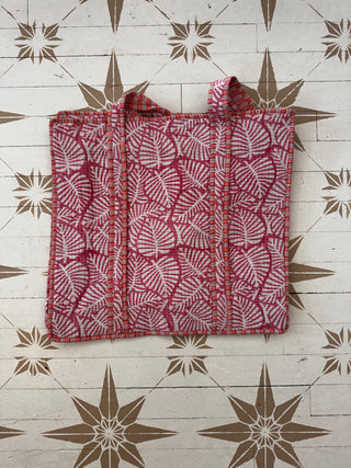 Assorted Cotton Quilted Tote Bag | Travel Bag | Beach Bag