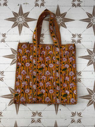 Assorted Cotton Quilted Tote Bag | Travel Bag | Beach Bag