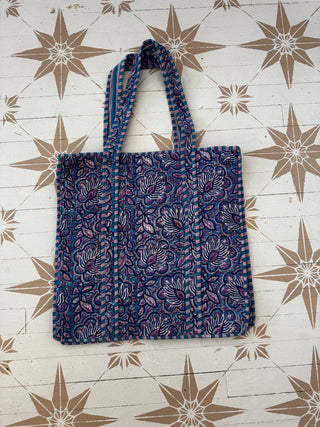 Assorted Cotton Quilted Tote Bag | Travel Bag | Beach Bag