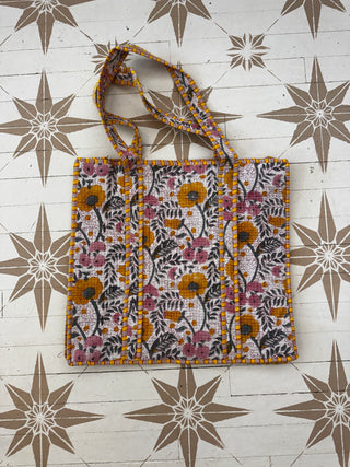 Assorted Cotton Quilted Tote Bag | Travel Bag | Beach Bag