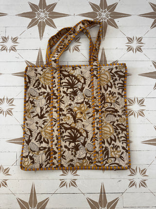 Assorted Cotton Quilted Tote Bag | Travel Bag | Beach Bag