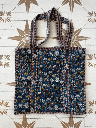 Assorted Cotton Quilted Tote Bag | Travel Bag | Beach Bag