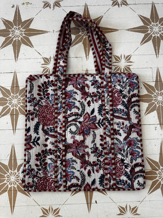 Assorted Cotton Quilted Tote Bag | Travel Bag | Beach Bag