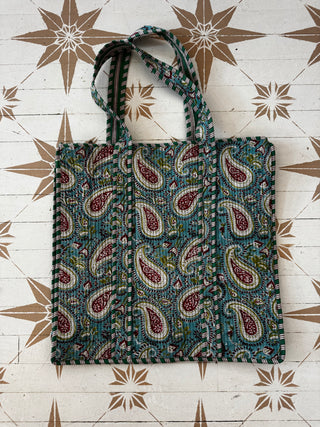 Assorted Cotton Quilted Tote Bag | Travel Bag | Beach Bag