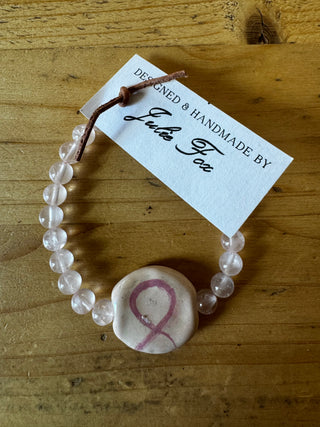 Julie's White/Pink Bracelet