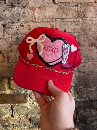 Red Valentines Trucker Hat (One of a Kind)