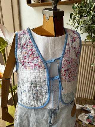 Handmade Quilted Reversible Vest - Size Large