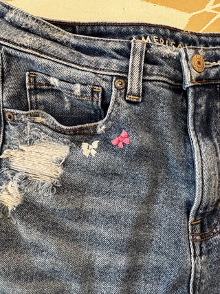AE Shorts hand embroidered