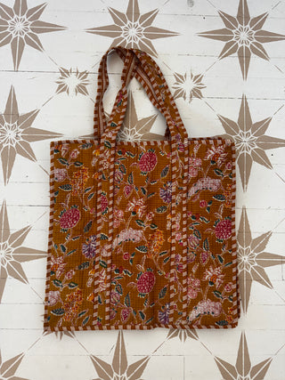 Assorted Cotton Quilted Tote Bag | Travel Bag | Beach Bag